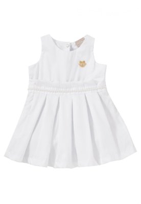 Vestido Bebe Milon Calcinha E Bolero Branco Compre Agora Tricae Brasil