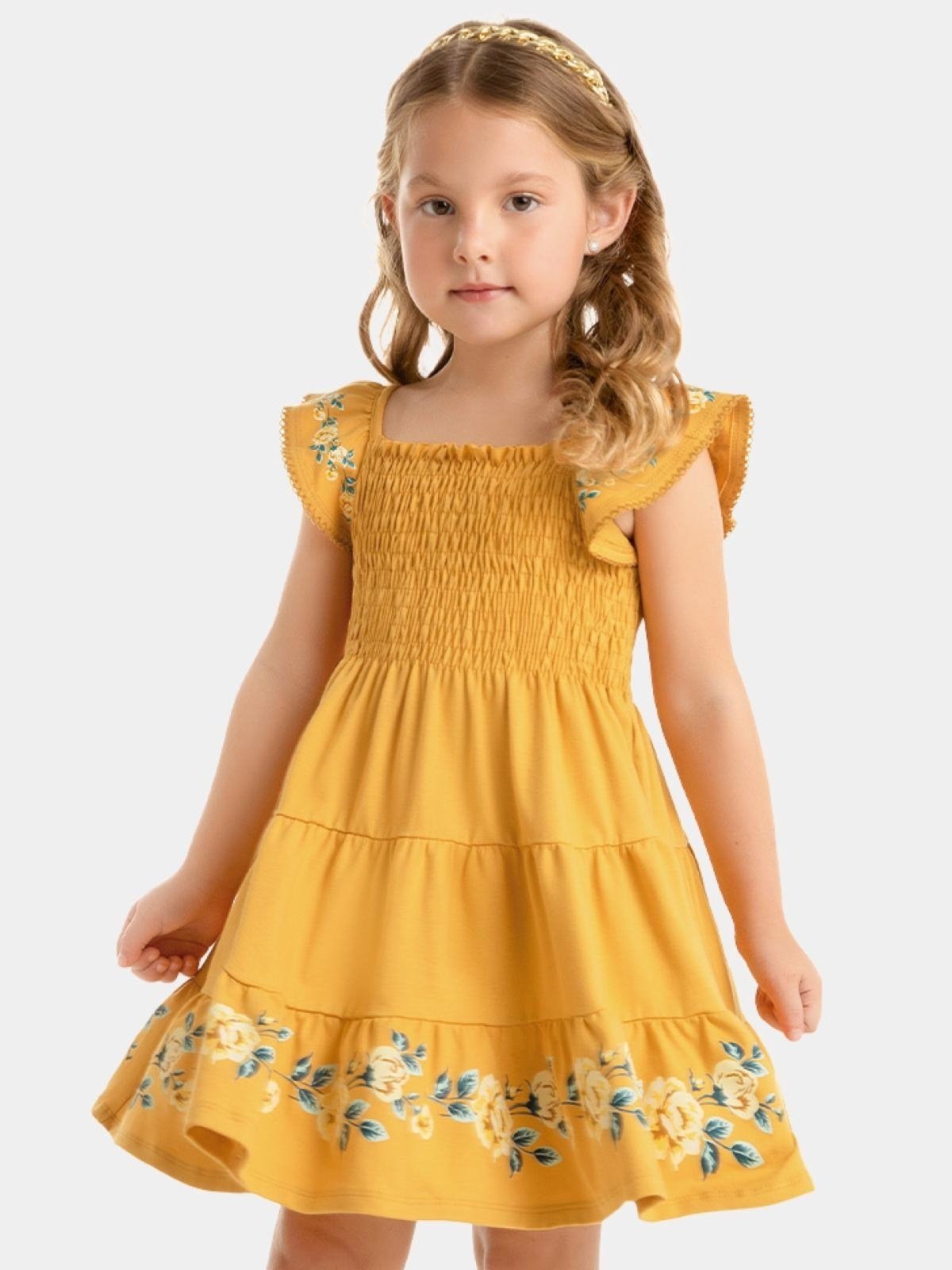 Vestido clearance amarelo queimado