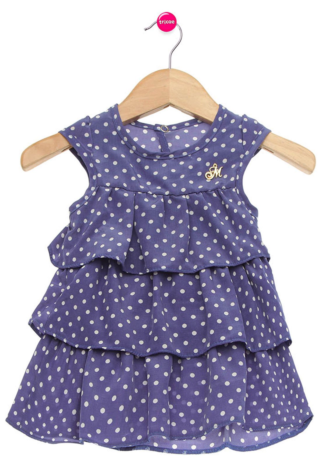 vestido de bolinha infantil