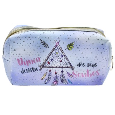 Necessaire Minas de Presentes Mandala Azul Menor preço em Necessaire Minas de Presentes Mandala Azul