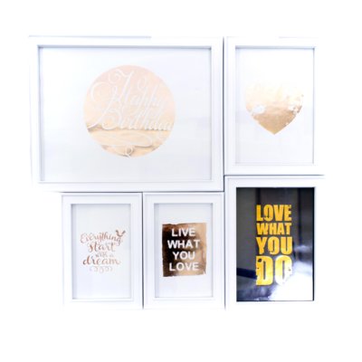 Porta retrato Minas de Presentes Jogo com 5 Branco Menor preço em Porta retrato Minas de Presentes Jogo com 5 Branco