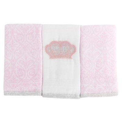 Kit Minasrey 3 Fraldas de Boca Princesa Rosa Reininho Classic Menor preço em Kit Minasrey 3 Fraldas de Boca Princesa Rosa Reininho Classic