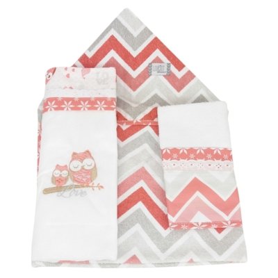 Kit Minasrey Banho 3 Peças Corujinha Rosa Chevron Loupiot Menor preço em Kit Minasrey Banho 3 Peças Corujinha Rosa Chevron Loupiot