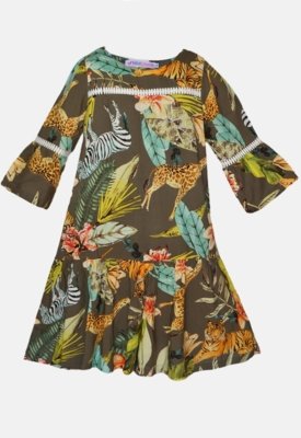 Vestido Mini Cherie Sauvage Verde Oliva Menor preço em Vestido Mini Cherie Sauvage Verde Oliva