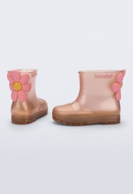 Bota Infantil Mini Melissa Welly Bloomy Rosa