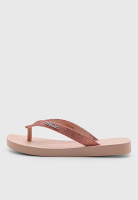 Chinelo Infantil Mini Melissa Glitter Rosa