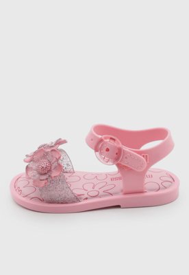 Sandália Infantil Mini Melissa Flores Rosa