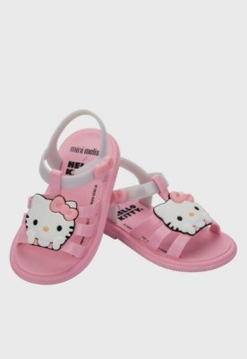Sandália Infantil Mini Melissa Hip Hello Kitty Rosa