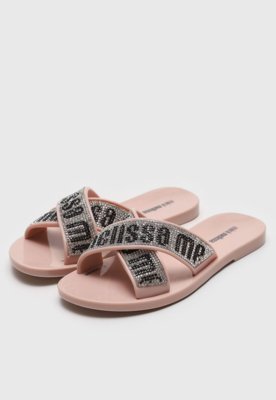 Sandália Slide Infantil Mini Melissa M Lover Rosa