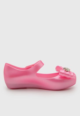 Sapatilha Infantil Mini Melissa Laço Rosa