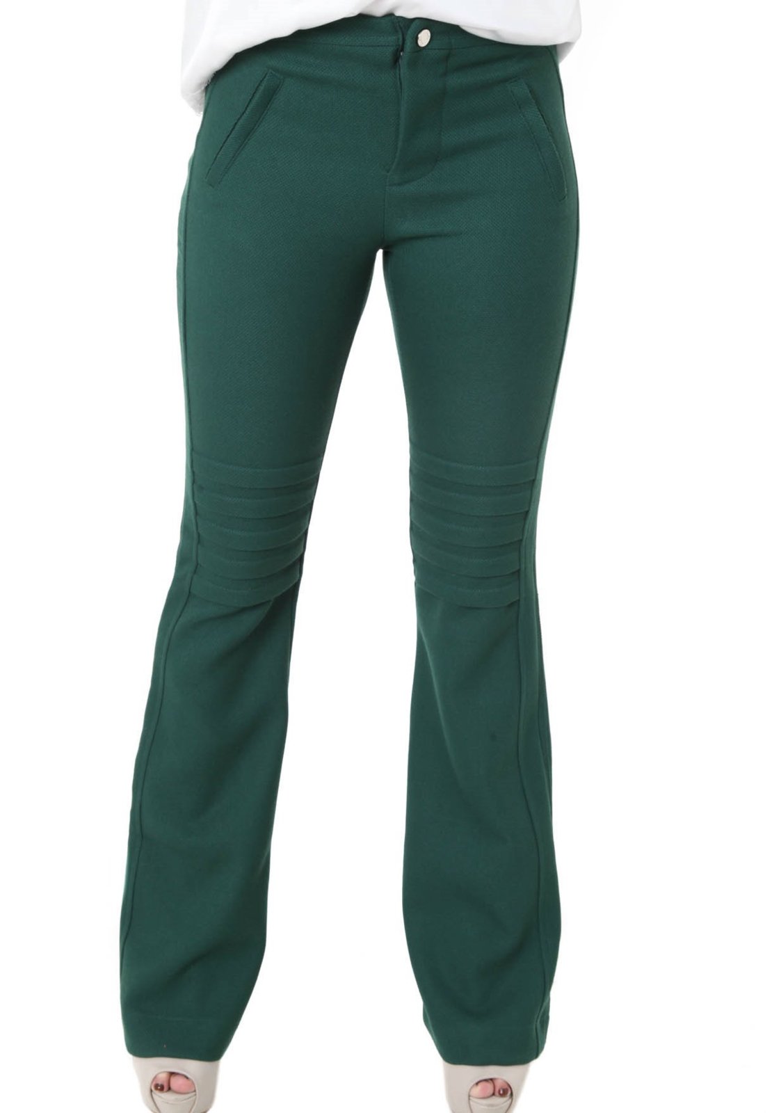 calça jeans verde escuro feminina