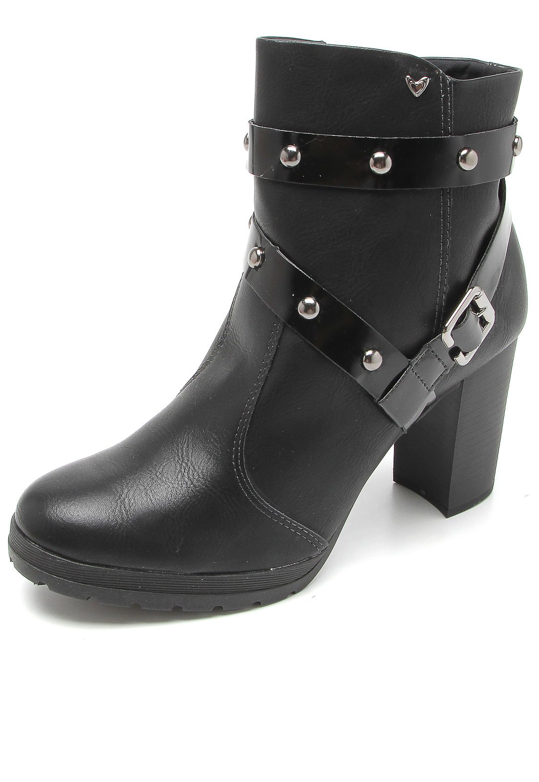 bota feminina cano curto tachas mississipi