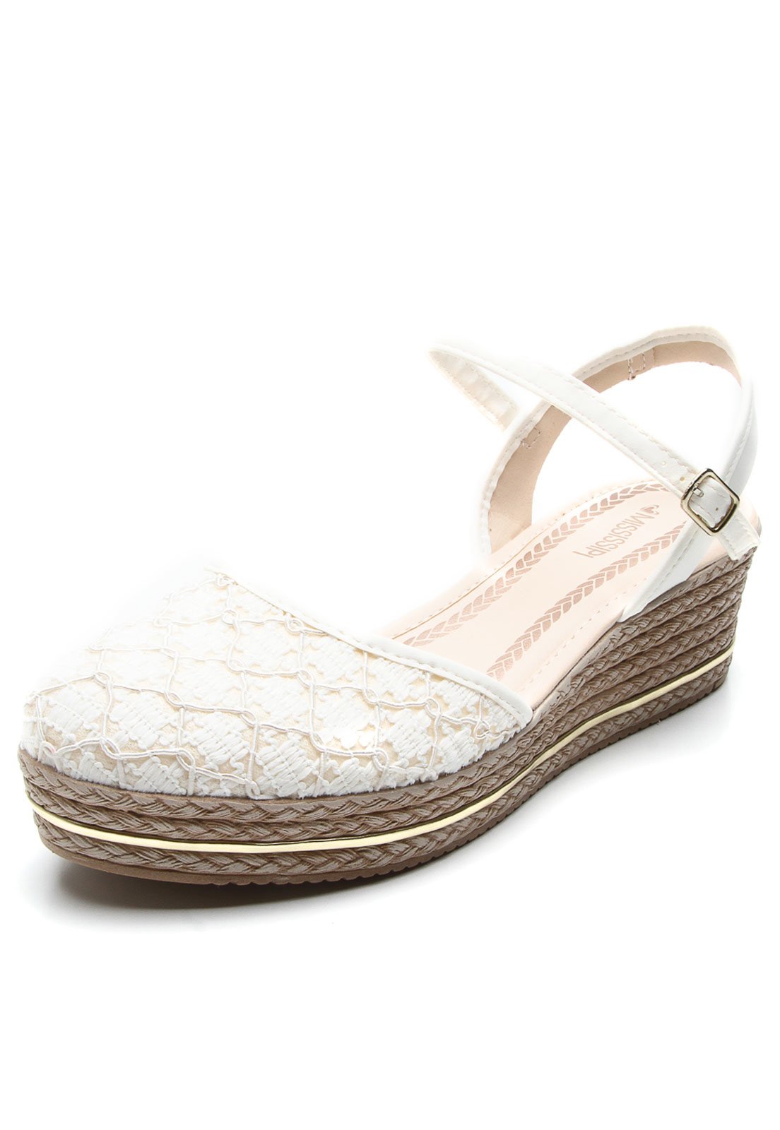 sandalia espadrille branca