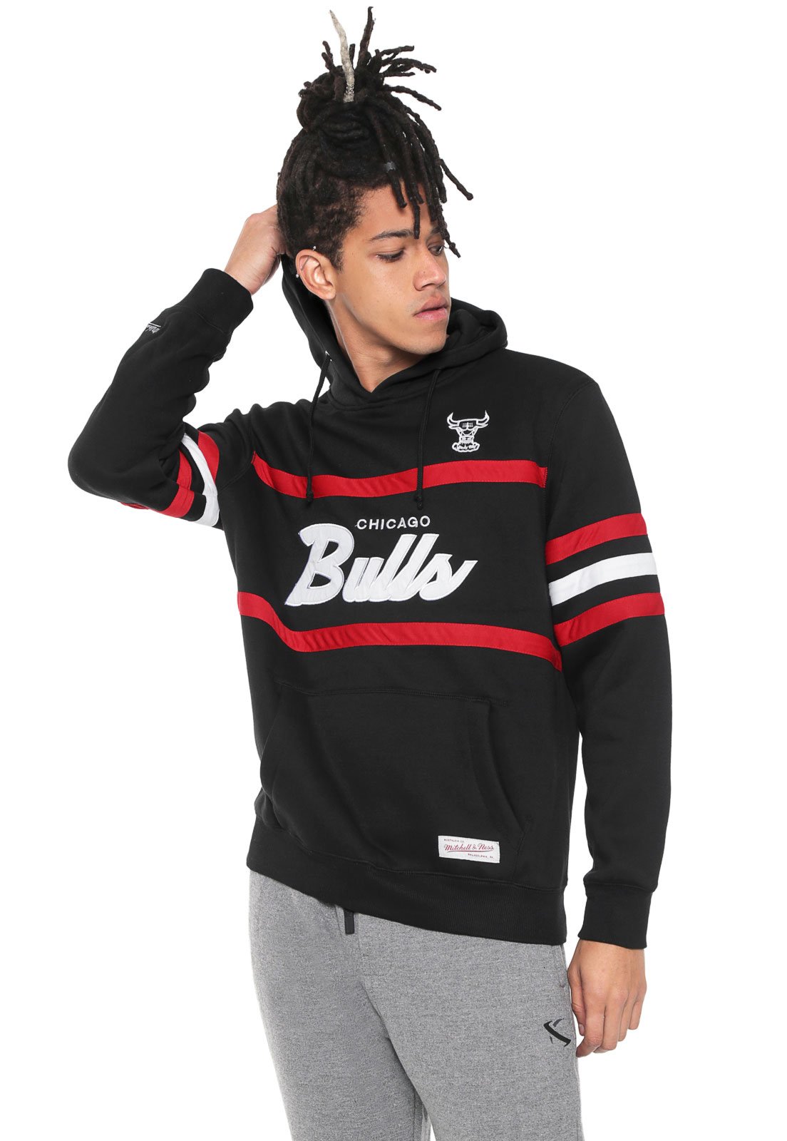 mitchell and ness french terry moletom com capuz