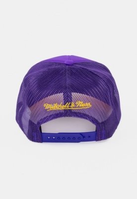 Boné Mitchell & Ness Aba Reta Los Angeles Lakers Roxa
