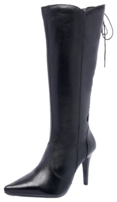 Bota Miuzzi Cano Longo Salto Agulha Bico Fino Preto Menor preço em Bota Miuzzi Cano Longo Salto Agulha Bico Fino Preto