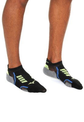 Meia Mizuno DL Race Low Preta/Cinza/Verde é boa?