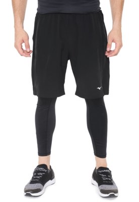 Short Mizuno 2 em1 Sky Run-2 Preto Menor preço em Short Mizuno 2 em1 Sky Run-2 Preto