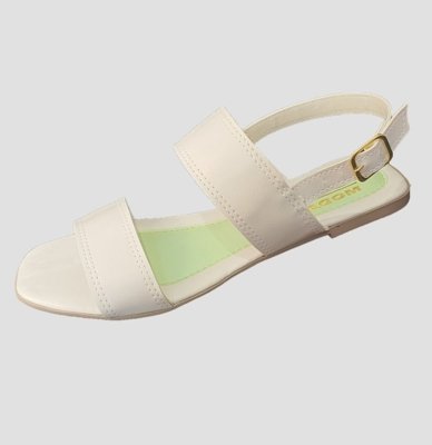 Sandália Rasteira Feminina Moda Pé 01 Off White