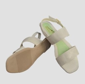 Sandália Rasteira Feminina Moda Pé 01 Off White