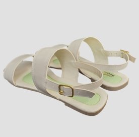 Sandália Rasteira Feminina Moda Pé 01 Off White
