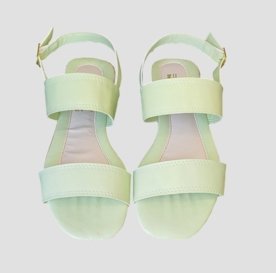 Sandália Rasteira Feminina Moda Pé 01 Verde Alecrim