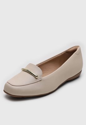 Mocassim Flat Modare Liso Off-White