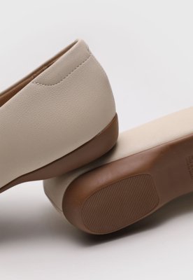 Mocassim Flat Modare Liso Off-White