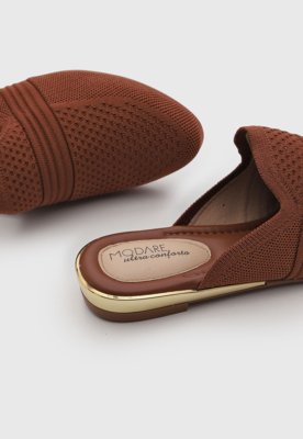 Mule Feminino Modare Texturizada Marrom