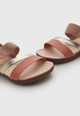 Rasteira Fechada Feminina Modare Tiras Metalizadas Rosa