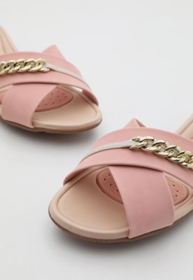 Rasteira Feminina Modare Detalhe Corrente Rosa