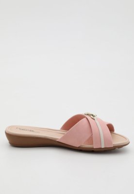 Rasteira Feminina Modare Detalhe Corrente Rosa