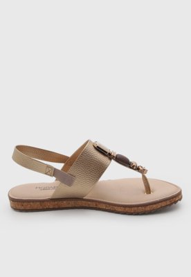 Rasteira Feminina Modare Detalhe Decorativo Dourada
