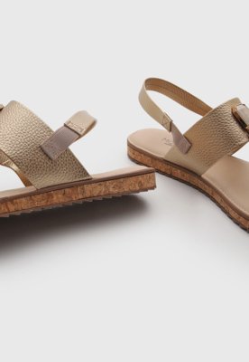 Rasteira Feminina Modare Detalhe Decorativo Dourada