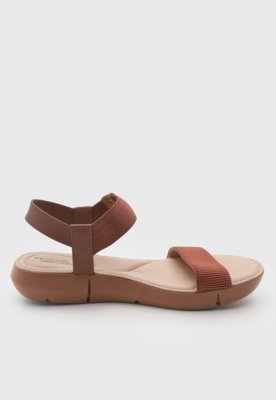 Rasteira Feminina Modare Fechada Textil Marrom