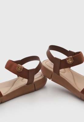 Rasteira Feminina Modare Fechada Textil Marrom