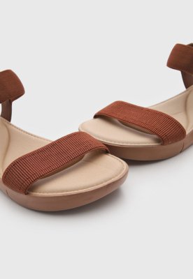 Rasteira Feminina Modare Fechada Textil Marrom
