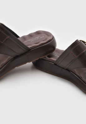 Rasteira Feminina Modare Fivela Dourada Marrom