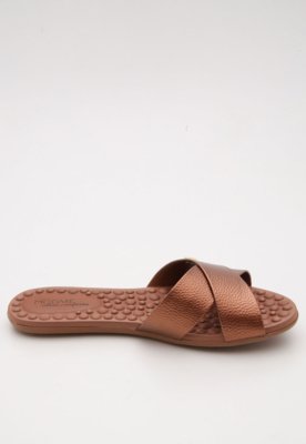 Rasteira Feminina Modare Tiras Cruzadas Bronze