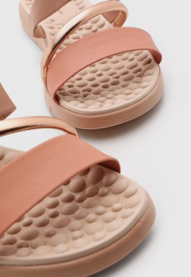 Rasteira Feminina Modare Tiras Metalizadas Rosa