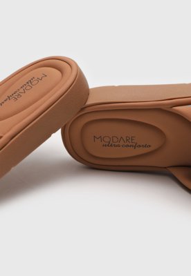 Rasteira Modare Puffer Caramelo