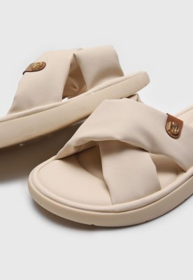 Rasteira Slide Modare Tira Cruzada Off-White