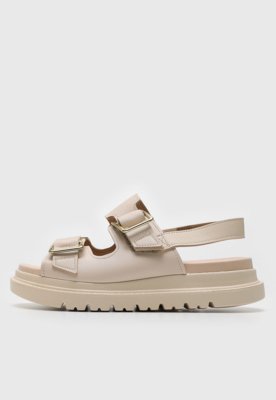 Sandália Flatform Modare Fivelas Off-White