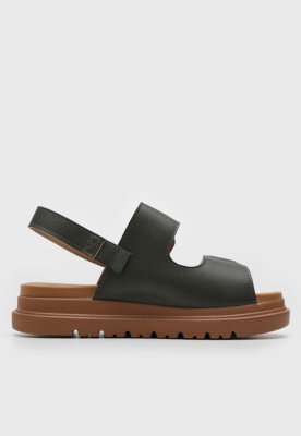 Sandália Flatform Modare Fivelas Verde