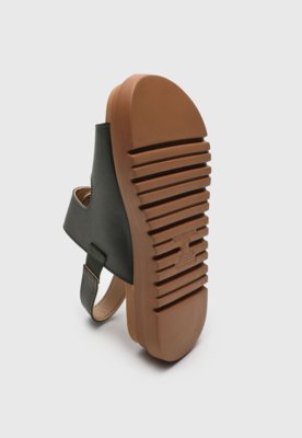 Sandália Flatform Modare Fivelas Verde