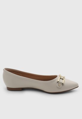 Sapatilha Modare Bico Fino Off-White