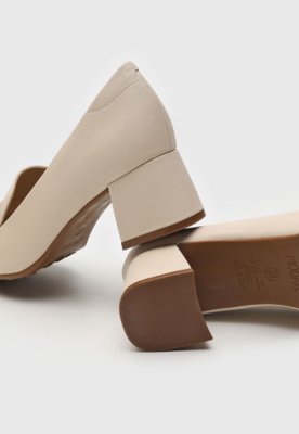 Scarpin Modare Médio Liso Off-White