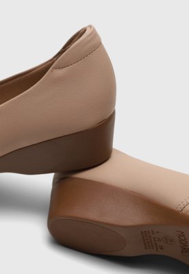 Scarpin Modare Recortes Bege