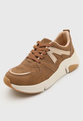 Tênis Feminino Modare Cadarço Marrom