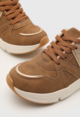 Tênis Feminino Modare Cadarço Marrom